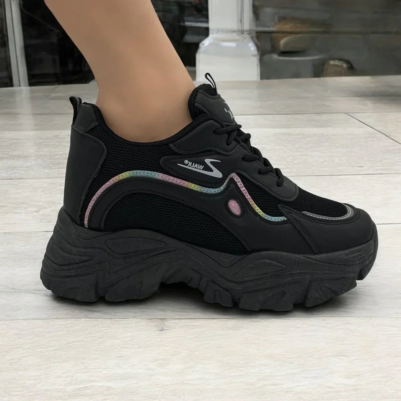 XBS 108 Black chunky shoes